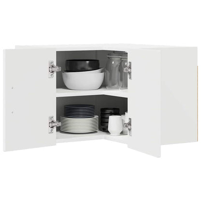 Wall Corner Cabinet LUCCA White 57 x 57 x 40 cm Engineered Wood