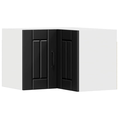 Wall Corner Cabinet LUCCA Black 57 x 57 x 40 cm Engineered Wood