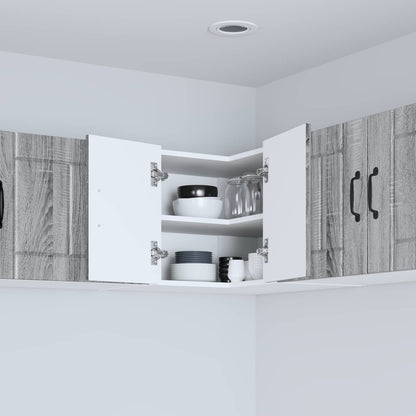 Wall Corner Cabinet LUCCA Grey Sonoma 57 x 57 x 40 cm