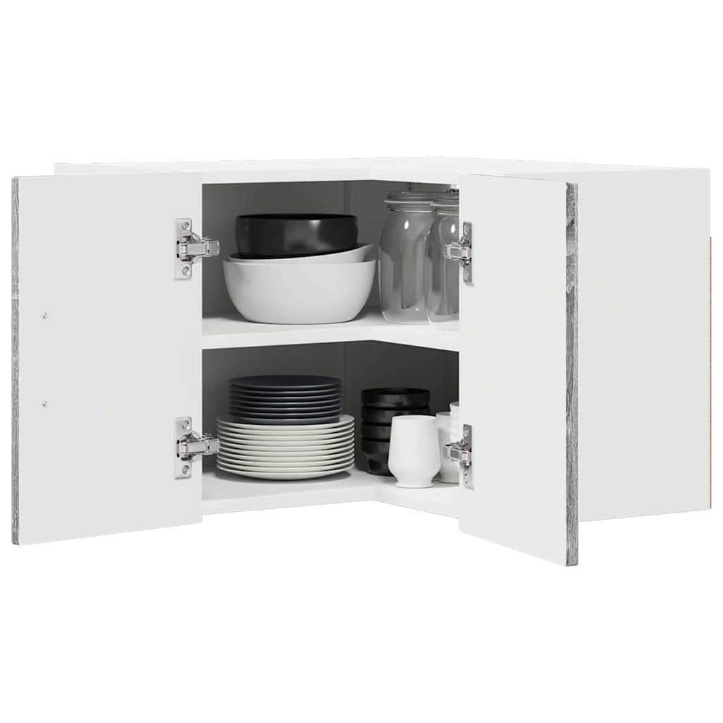 Wall Corner Cabinet LUCCA Grey Sonoma 57 x 57 x 40 cm