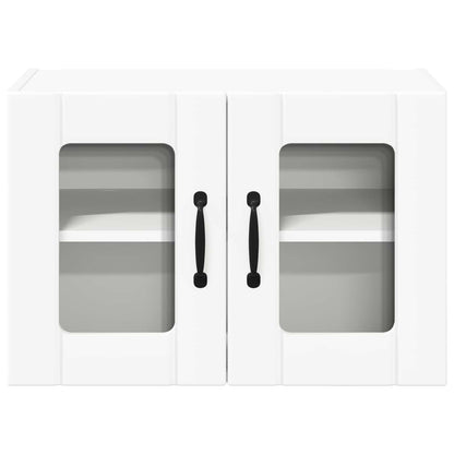 Wall Glass Cabinet LUCCA White 60 x 31 x 40 cm Engineered Wood