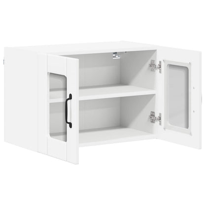 Wall Glass Cabinet LUCCA 2 pcs White 60 x 31 x 40 cm