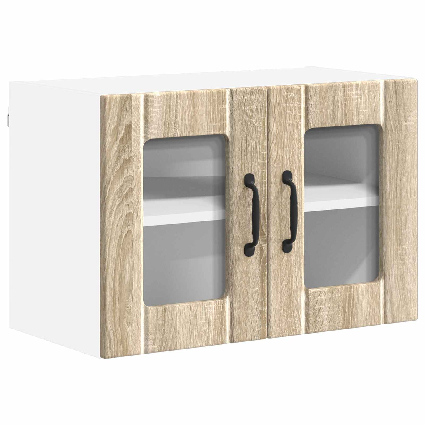 Wall Glass Cabinet LUCCA 2 pcs Sonoma Oak 60 x 31 x 40 cm