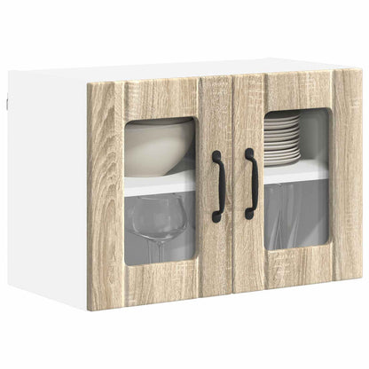 Wall Glass Cabinet LUCCA 2 pcs Sonoma Oak 60 x 31 x 40 cm