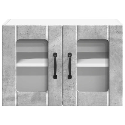 Wall Glass Cabinet LUCCA 2 pcs Concrete Grey 60 x 31 x 40 cm