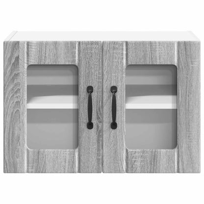 Wall Glass Cabinet LUCCA 2 pcs Grey Sonoma 60 x 31 x 40 cm