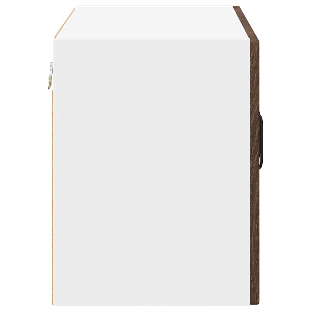 Wall Glass Cabinet LUCCA 2 pcs Brown Oak 60 x 31 x 40 cm