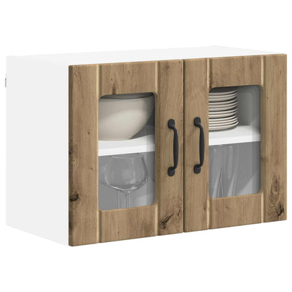 Wall Glass Cabinet LUCCA 2 pcs Artisan Oak 60 x 31 x 40 cm
