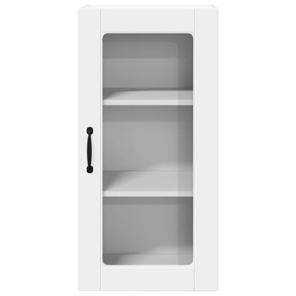 Wall Glass Cabinet LUCCA 2 pcs White 40 x 31 x 80 cm