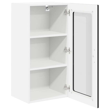 Wall Glass Cabinet LUCCA 2 pcs Black 40 x 31 x 80 cm