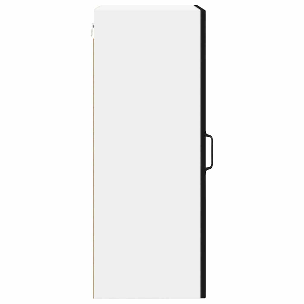 Wall Glass Cabinet LUCCA 2 pcs Black 40 x 31 x 80 cm