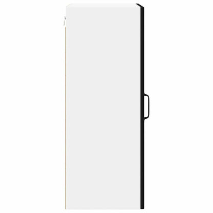 Wall Glass Cabinet LUCCA 2 pcs Black 40 x 31 x 80 cm
