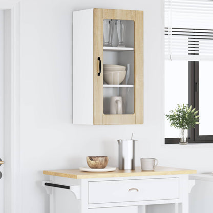 Wall Glass Cabinet LUCCA Sonoma Oak 40 x 31 x 80 cm