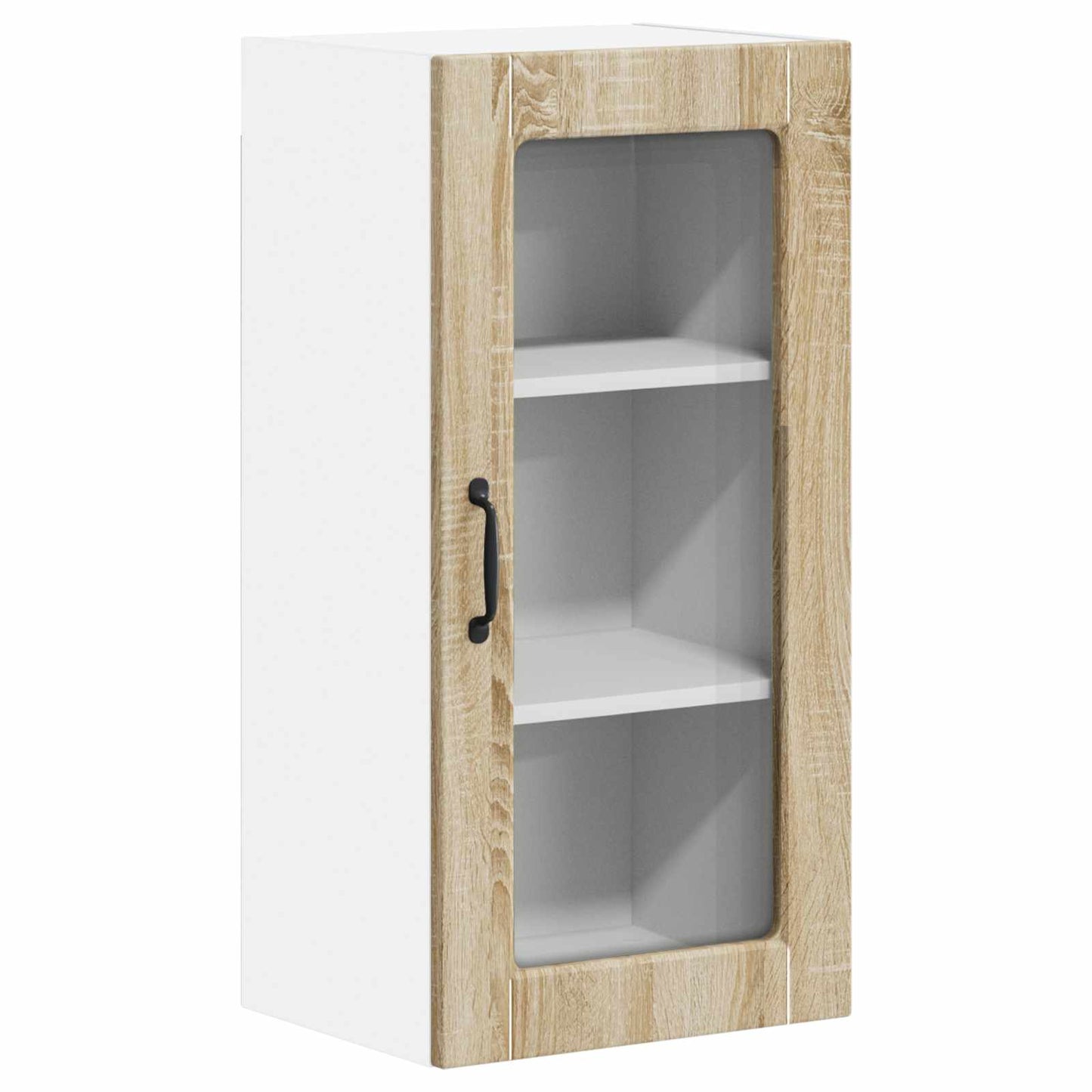 Wall Glass Cabinet LUCCA Sonoma Oak 40 x 31 x 80 cm