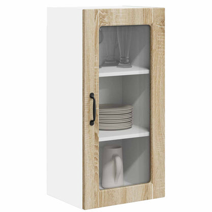 Wall Glass Cabinet LUCCA Sonoma Oak 40 x 31 x 80 cm