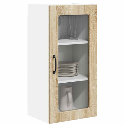 Wall Glass Cabinet LUCCA 2 pcs Sonoma Oak 40 x 31 x 80 cm