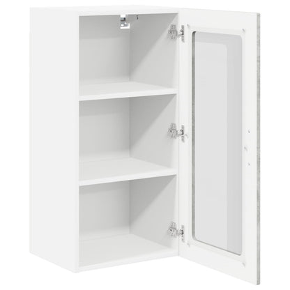 Wall Glass Cabinet LUCCA Concrete Grey 40 x 31 x 80 cm