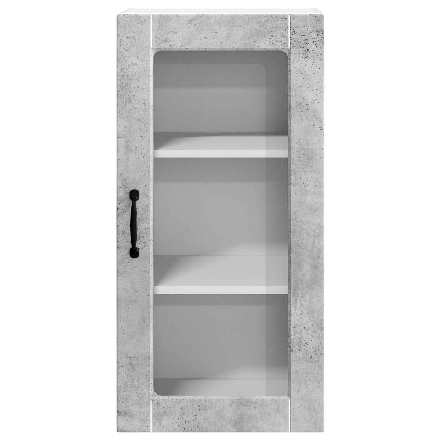 Wall Glass Cabinet LUCCA 2 pcs Concrete Grey 40 x 31 x 80 cm