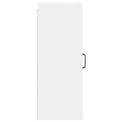 Wall Glass Cabinet LUCCA High Gloss White 40 x 31 x 80 cm