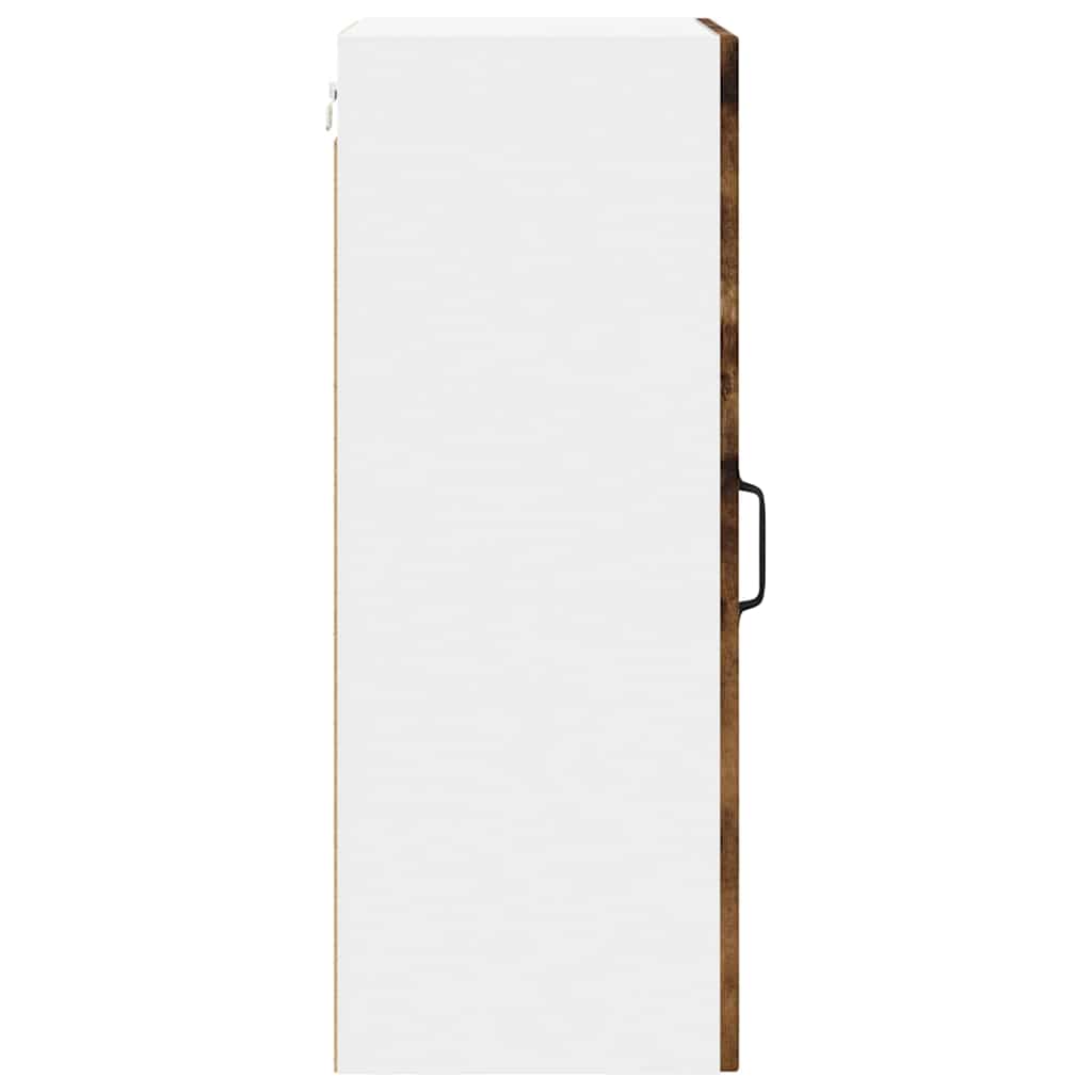 Wall Glass Cabinet LUCCA 2 pcs Smoked Oak 40 x 31 x 80 cm