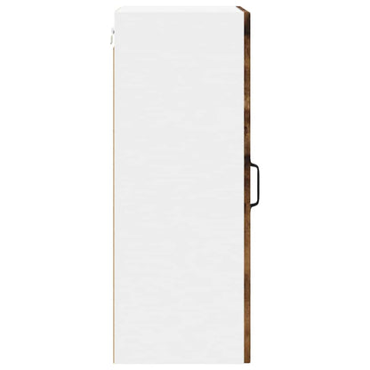 Wall Glass Cabinet LUCCA 2 pcs Smoked Oak 40 x 31 x 80 cm