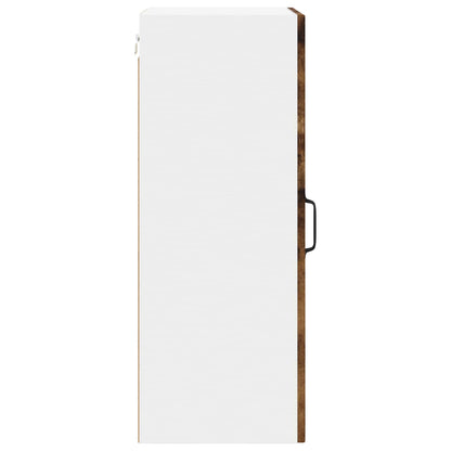 Wall Glass Cabinet LUCCA 2 pcs Smoked Oak 40 x 31 x 80 cm