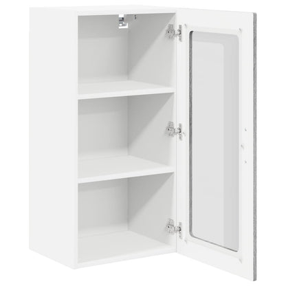 Wall Glass Cabinet LUCCA Grey Sonoma 40 x 31 x 80 cm