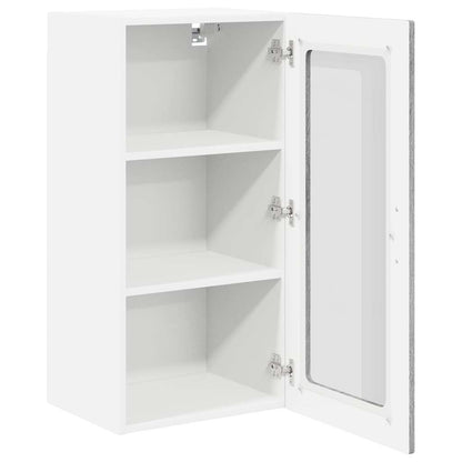 Wall Glass Cabinet LUCCA 2 pcs Grey Sonoma 40 x 31 x 80 cm