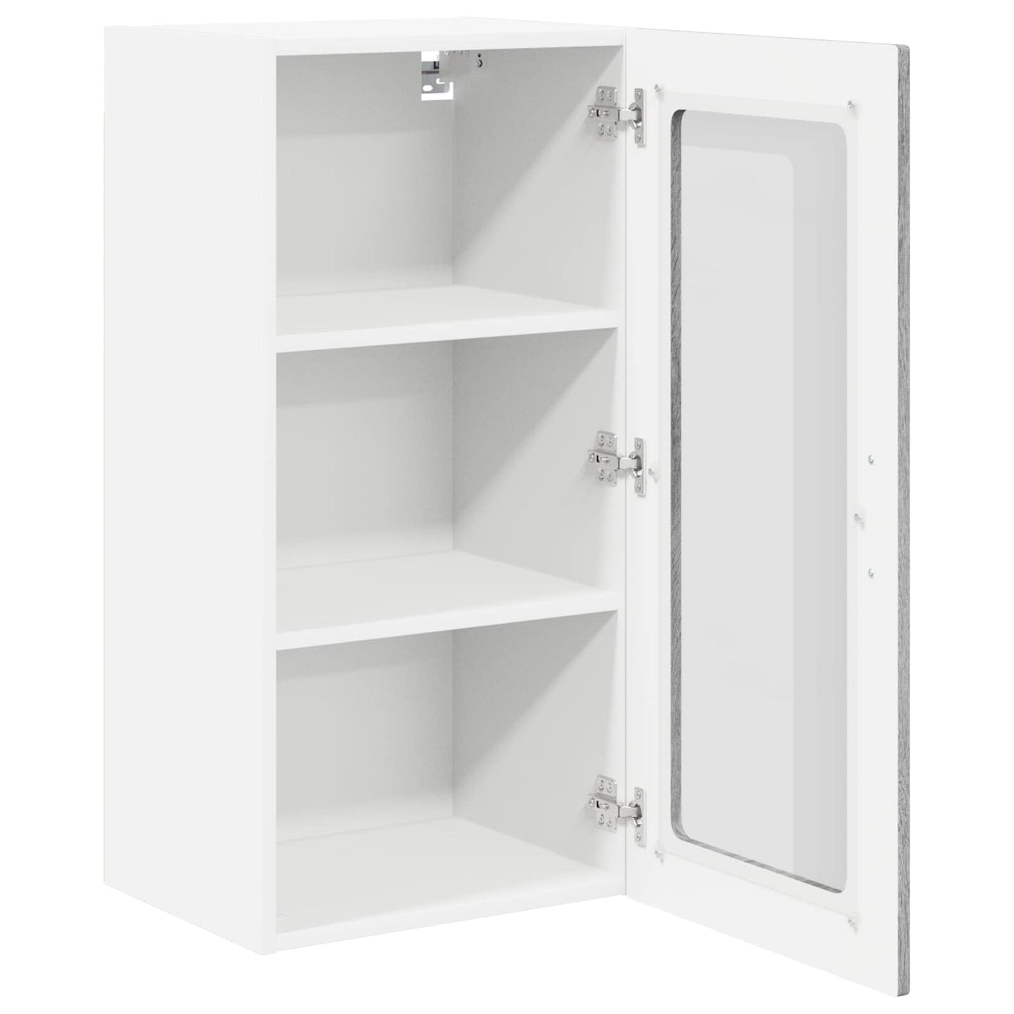 Wall Glass Cabinet LUCCA 2 pcs Grey Sonoma 40 x 31 x 80 cm