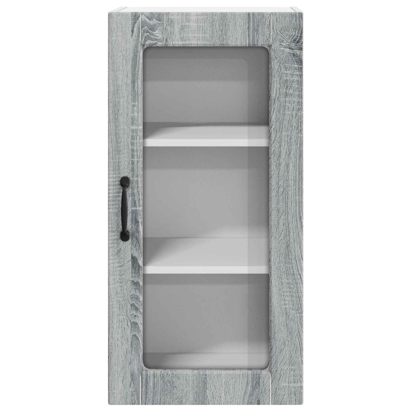 Wall Glass Cabinet LUCCA 2 pcs Grey Sonoma 40 x 31 x 80 cm