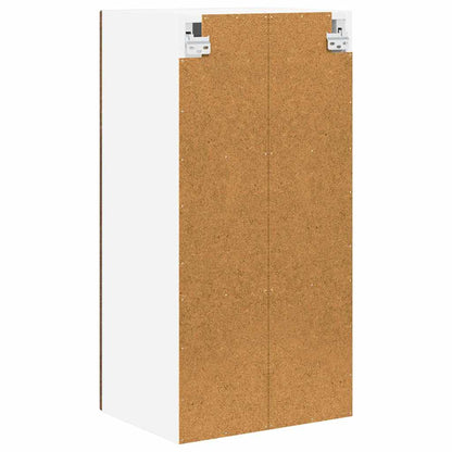 Wall Glass Cabinet LUCCA 2 pcs Brown Oak 40 x 31 x 80 cm