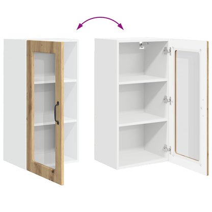 Wall Glass Cabinet LUCCA Artisan Oak 40 x 31 x 80 cm