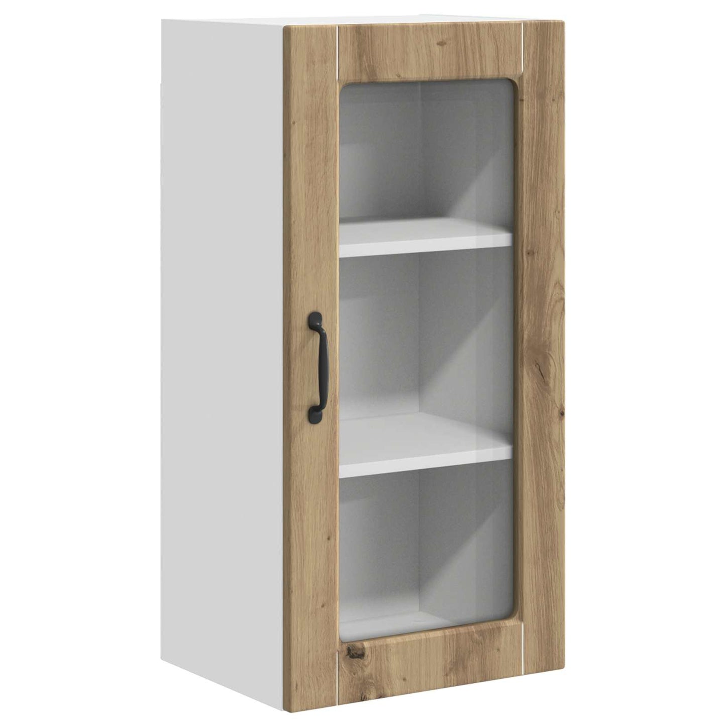 Wall Glass Cabinet LUCCA 2 pcs Artisan Oak 40 x 31 x 80 cm