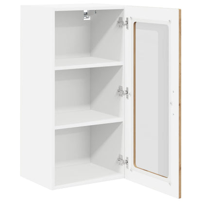 Wall Glass Cabinet LUCCA 2 pcs Artisan Oak Engineered Wood