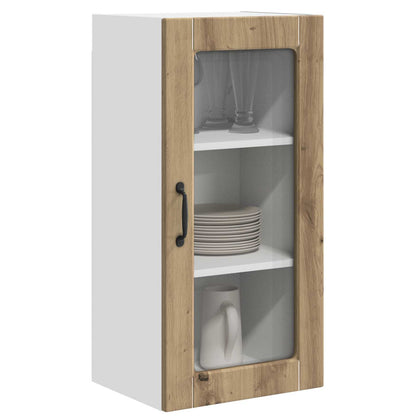 Wall Glass Cabinet LUCCA 2 pcs Artisan Oak 40 x 31 x 80 cm