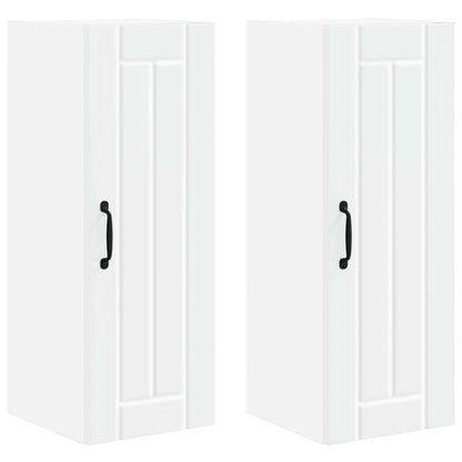 Wall Cabinet LUCCA 2 pcs White 30 x 31 x 80 cm Engineered Wood