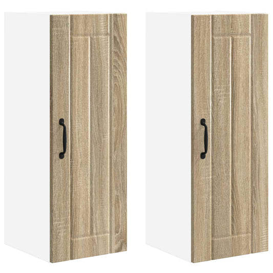Wall Cabinet LUCCA 2 pcs Sonoma Oak Engineered Wood