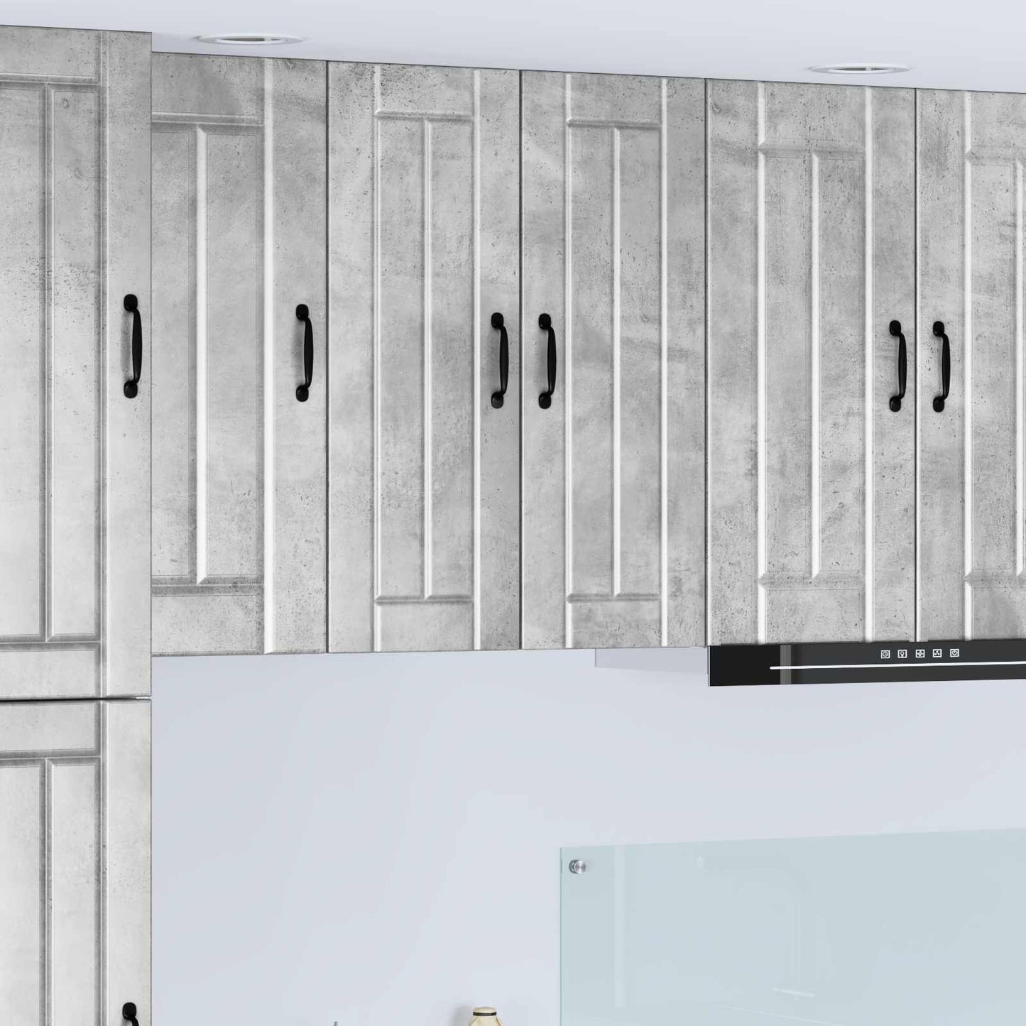 Wall Cabinet LUCCA 2 pcs Concrete Grey 30 x 31 x 80 cm