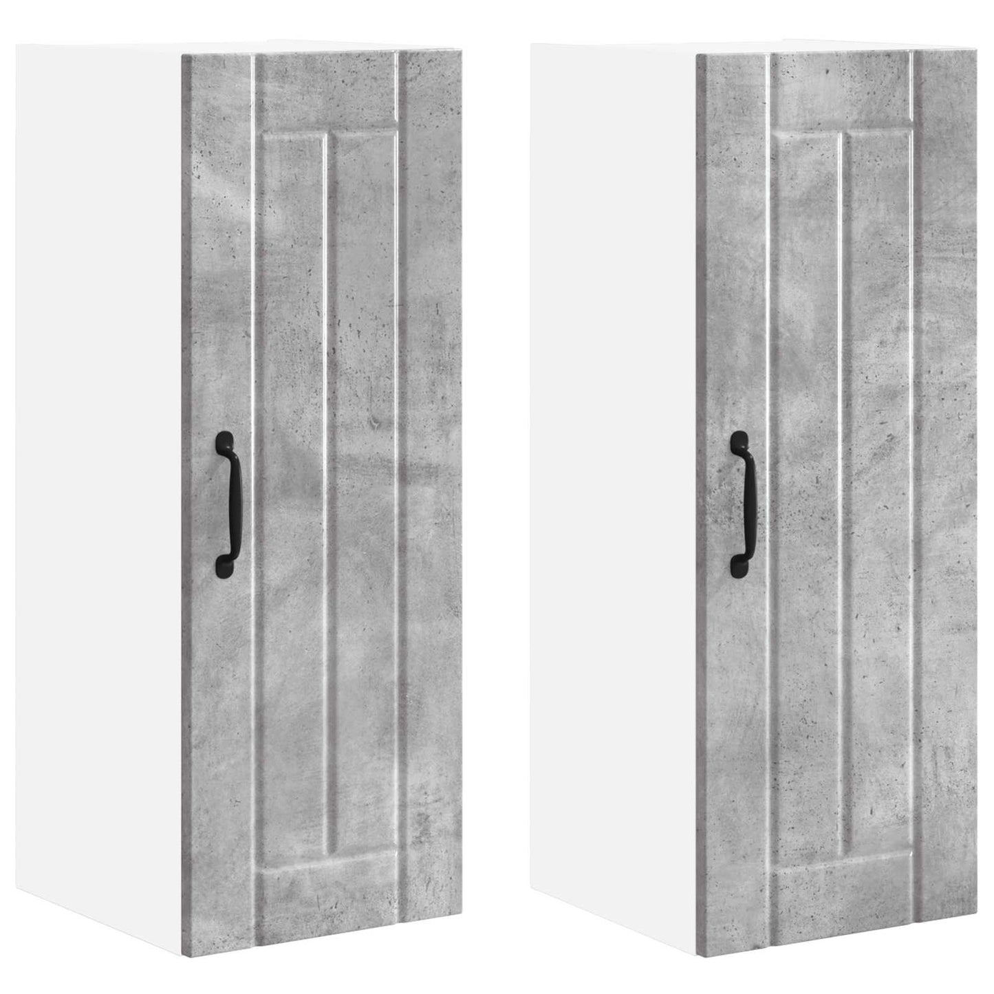 Wall Cabinet LUCCA 2 pcs Concrete Grey 30 x 31 x 80 cm