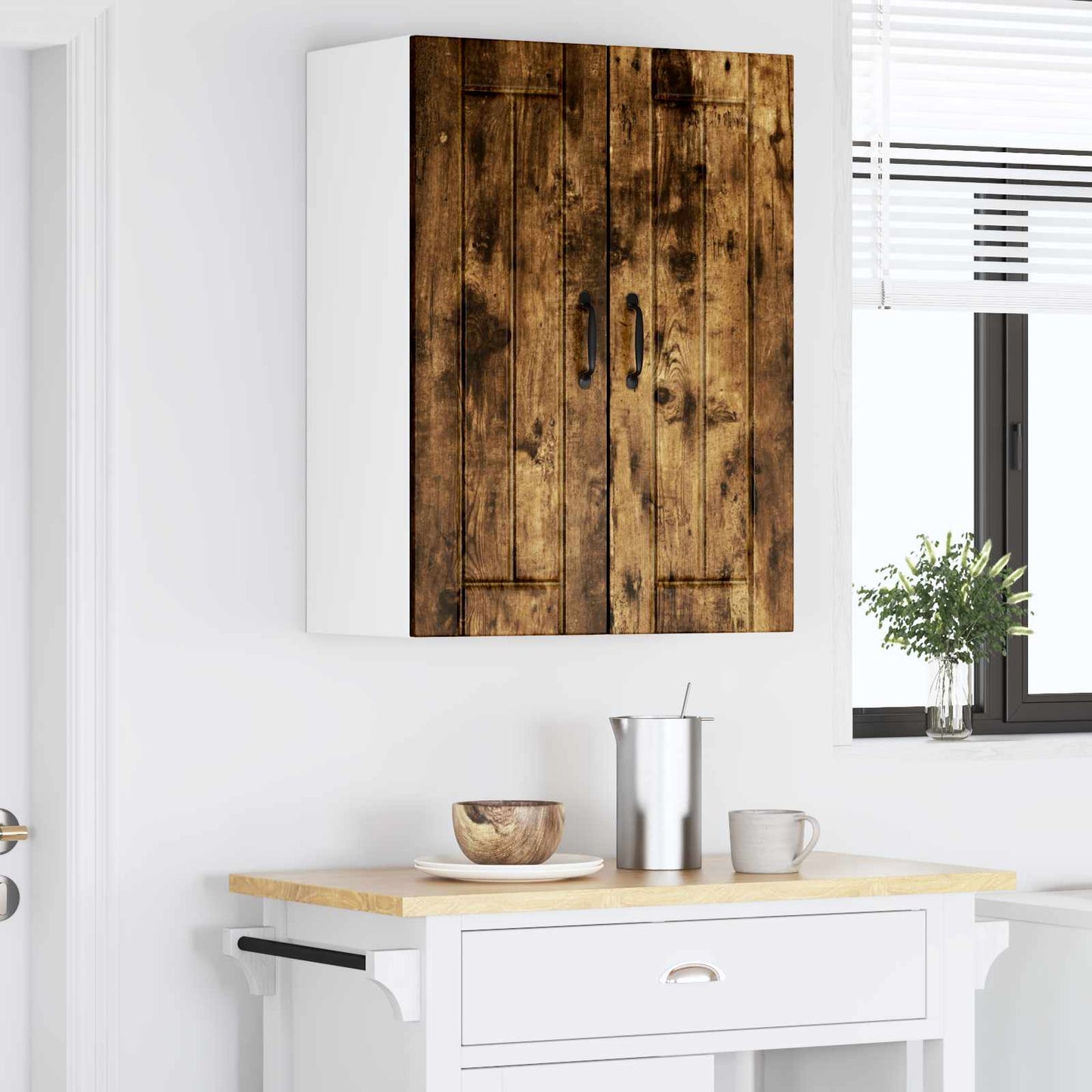 Wall Cabinet LUCCA 2 pcs Smoked Oak 30 x 31 x 80 cm