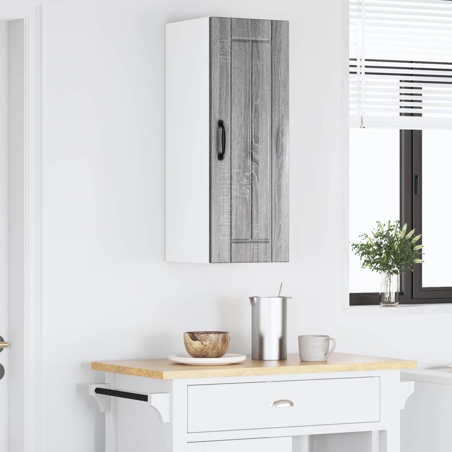 Wall Cabinet LUCCA Grey Sonoma 30 x 31 x 80 cm Engineered Wood