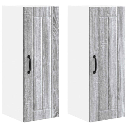 Wall Cabinet LUCCA 2 pcs Grey Sonoma 30 x 31 x 80 cm