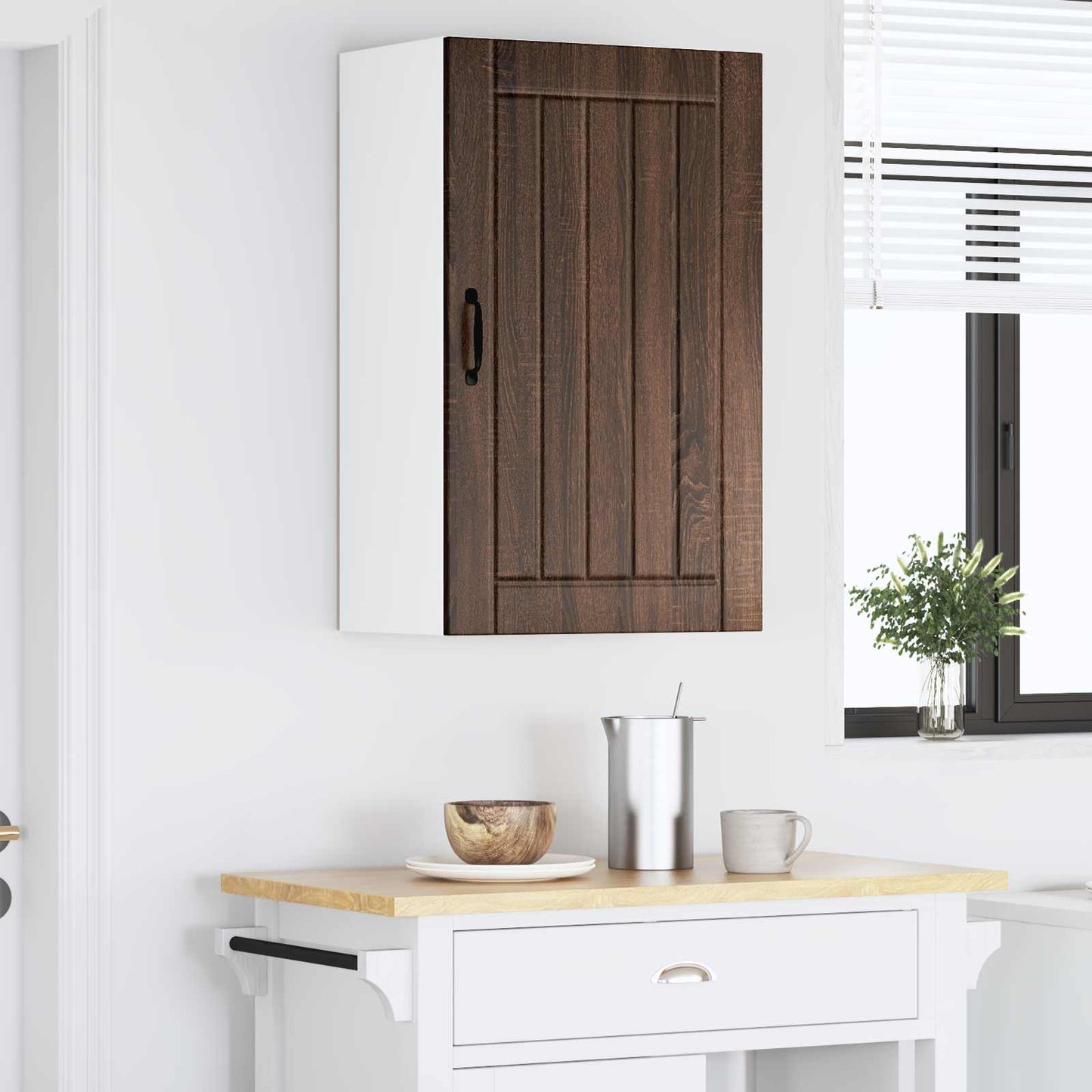 Wall Cabinet LUCCA Brown Oak 50 x 31 x 80 cm Engineered Wood