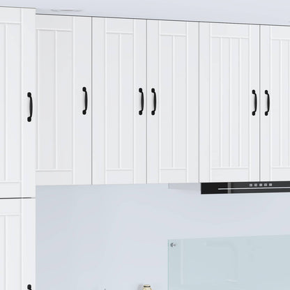 Wall Glass Cabinet LUCCA White 60 x 31 x 80 cm Engineered Wood