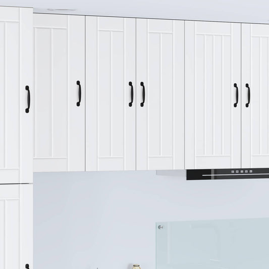 Wall Glass Cabinet LUCCA White 60 x 31 x 80 cm Engineered Wood
