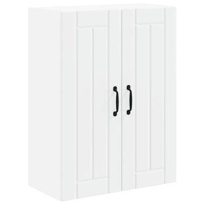 Wall Glass Cabinet LUCCA White 60 x 31 x 80 cm Engineered Wood