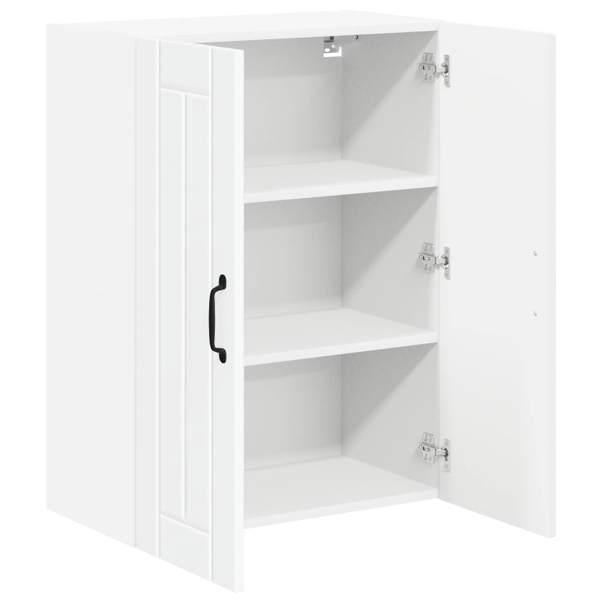 Wall Glass Cabinet LUCCA White 60 x 31 x 80 cm Engineered Wood