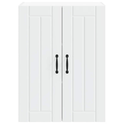 Wall Glass Cabinet LUCCA White 60 x 31 x 80 cm Engineered Wood