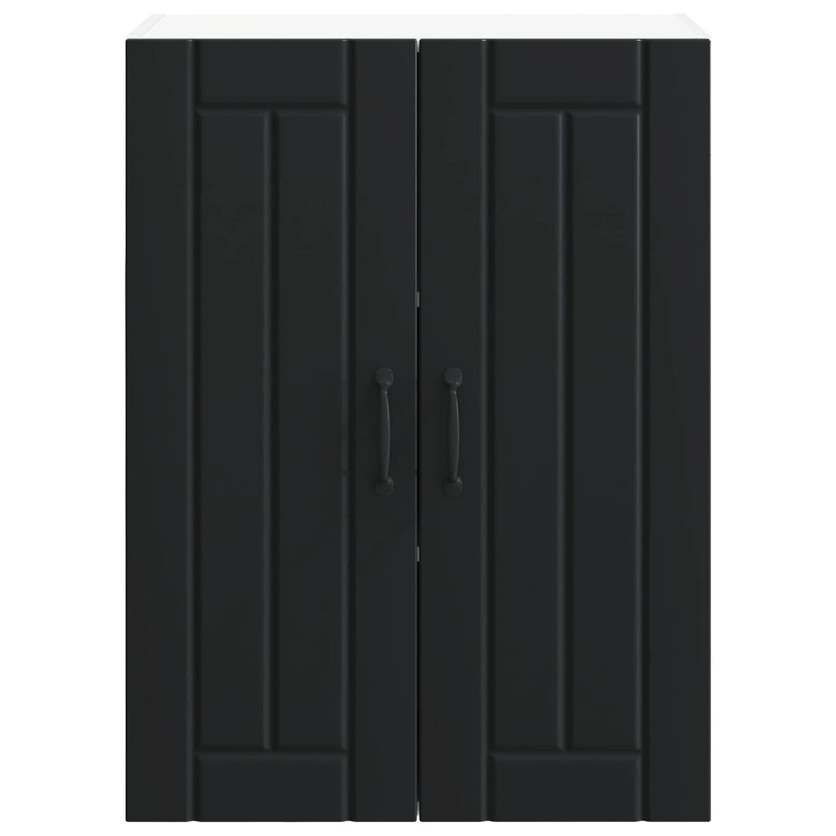 Wall Glass Cabinet LUCCA Black 60 x 31 x 80 cm Engineered Wood