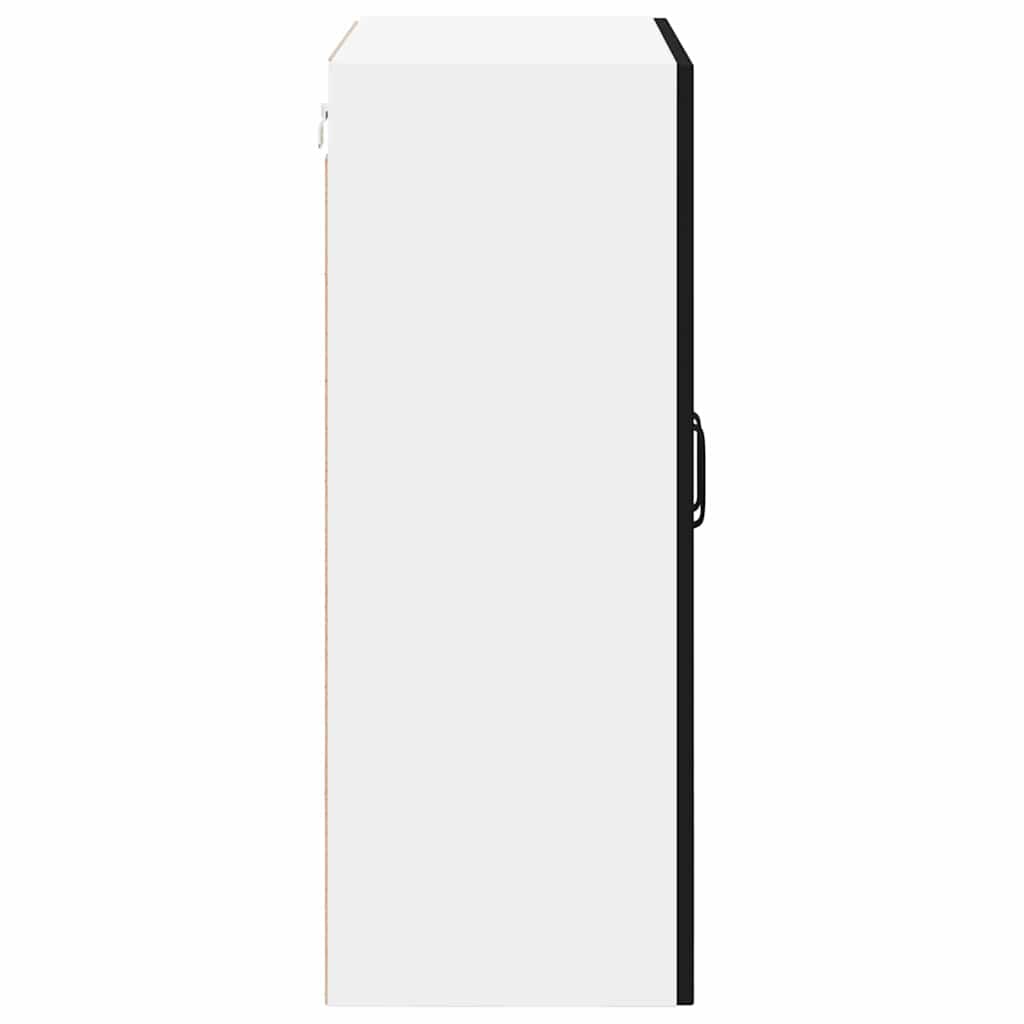 Wall Glass Cabinet LUCCA Black 60 x 31 x 80 cm Engineered Wood